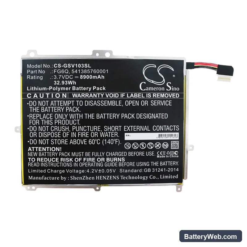 Gigaset QV1030 Replacement Battery, 3.7V, 8900mAh, Li-Polymer 3
