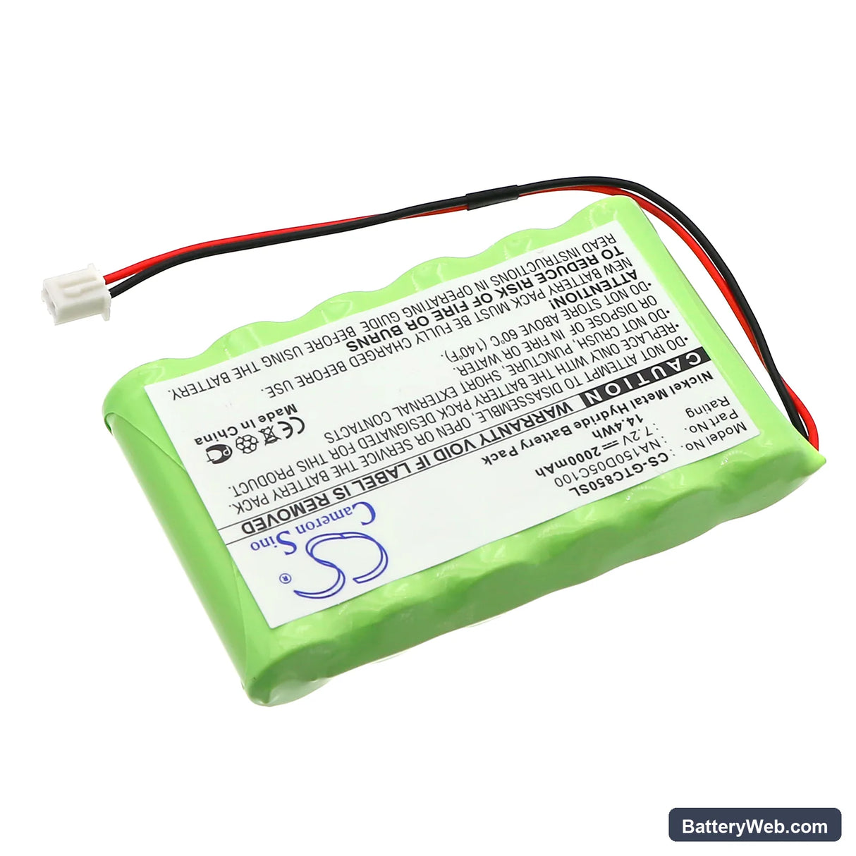 Graetz TC850B Replacement Battery, 7.2V, 2000mAh, Ni-MH 2