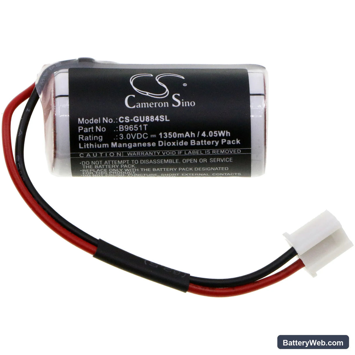 Texas Instruments 305 Replacement Battery, 3V, 1350mAh, Li-MnO2 3