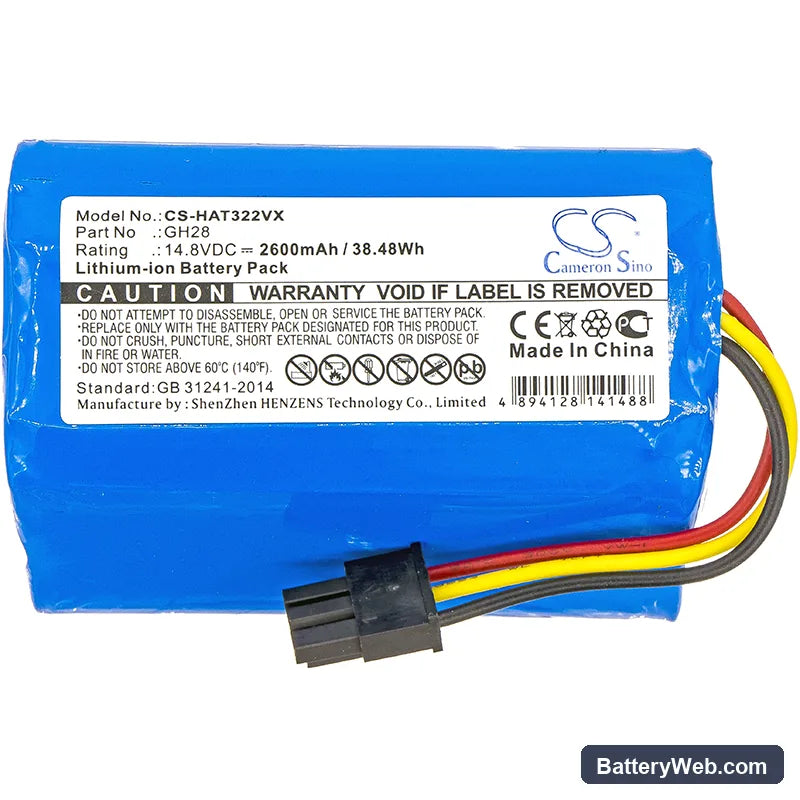 Fomt R620C Replacement Battery, 14.8V, 2600mAh, Li-ion 3