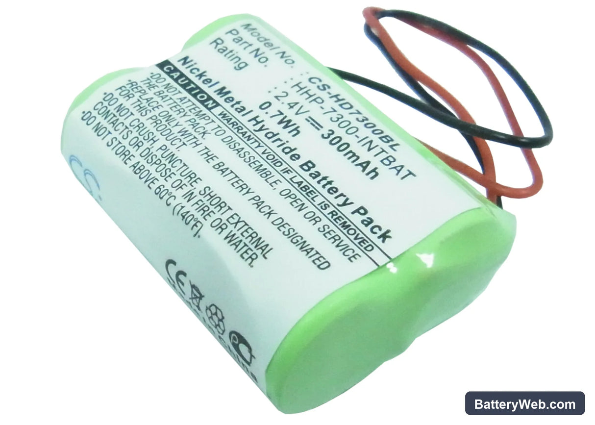 HandHeld Dolphin 7300 Replacement Battery, 2.4V, 300mAh, Ni-MH 1