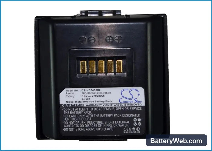 Dolphin 7300 Replacement Battery, 3.6V, 2700mAh, Ni-MH 5