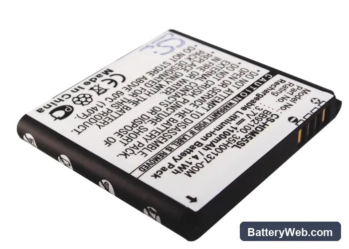 SoftBank S31HT Replacement Battery, 3.7V, 1100mAh, Li-ion 2