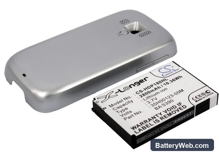 HTC Touch Pro 2 Replacement Battery, 3.7V, 2800mAh, Li-ion 1