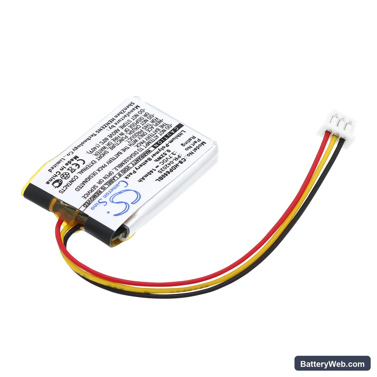 HandHeld Dolphin 6500EP Replacement Battery, 3.7V, 140mAh, Li-Polymer 2