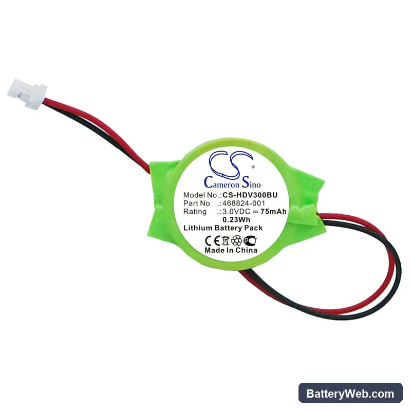 Compaq Armada V300 Replacement Battery, 3V, 75mAh, Lithium 3