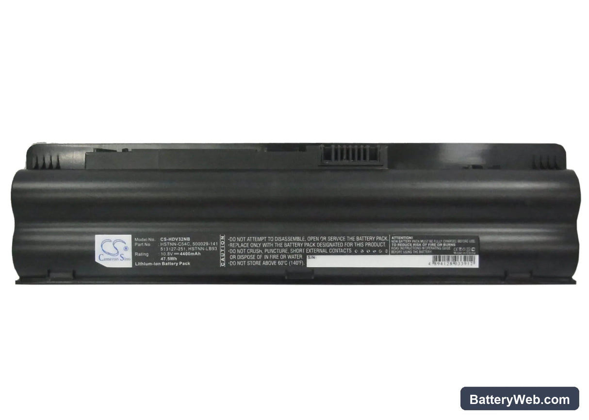 Compaq Presario CQ35-100 Replacement Battery, 10.8V, 4400mAh, Li-ion 5