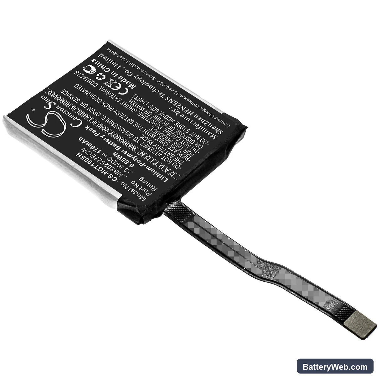 Huawei Magic GT Replacement Battery, 3.8V, 170mAh, Li-Polymer 2