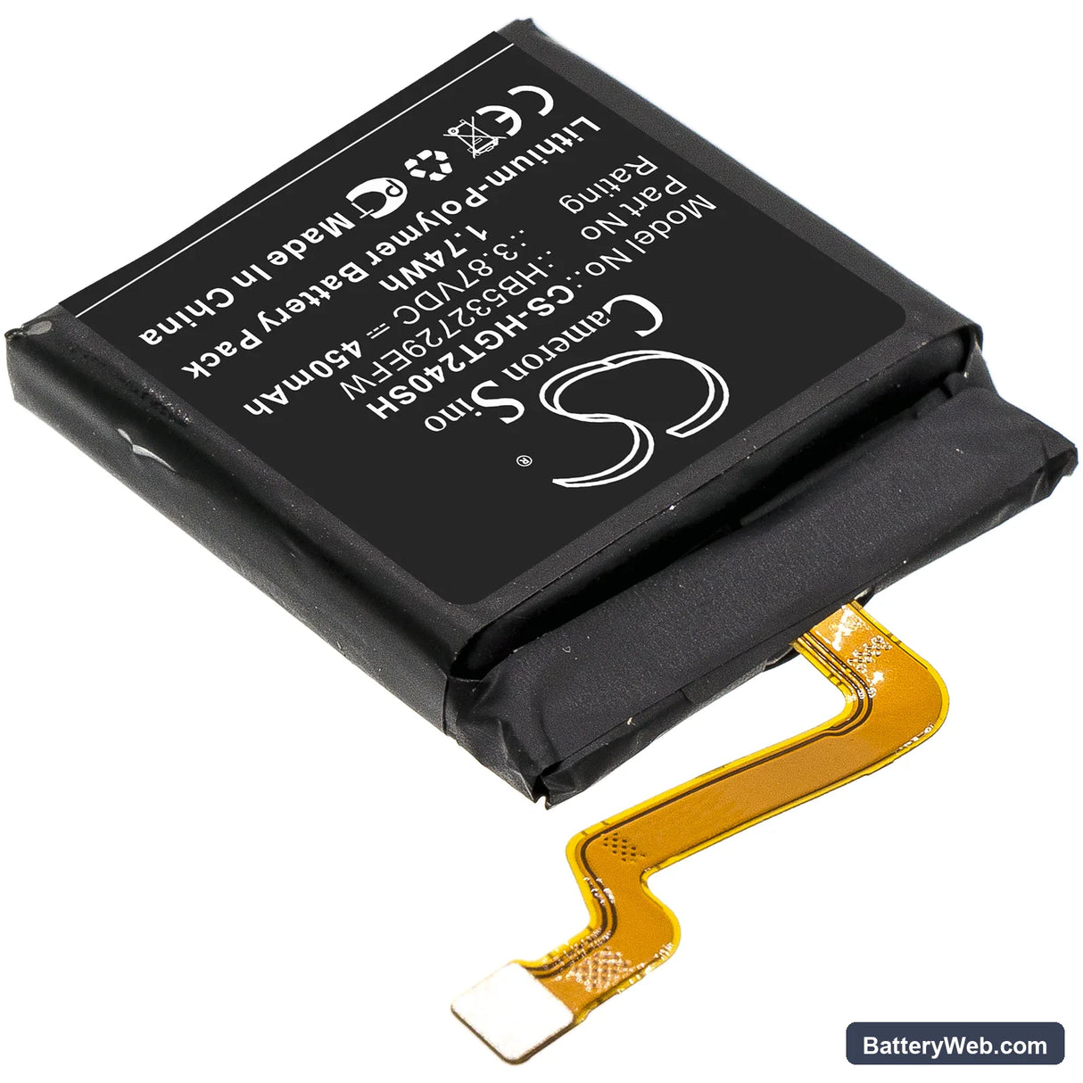 Huawei GT2 Pro Replacement Battery, 3.87V, 450mAh, Li-Polymer 2