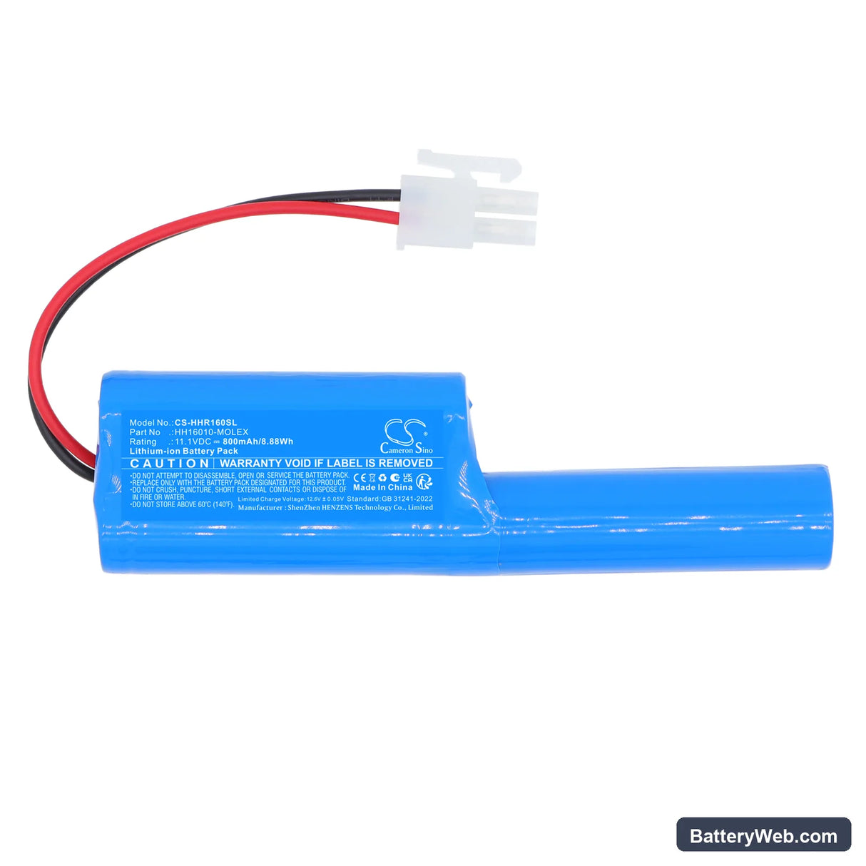 Heim & Haus 16010 Replacement Battery, 11.1V, 800mAh, Li-ion 3