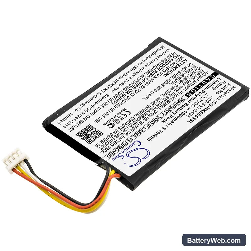 Harman/Kardon Neo Replacement Battery, 3.7V, 1000mAh, Li-Polymer 2