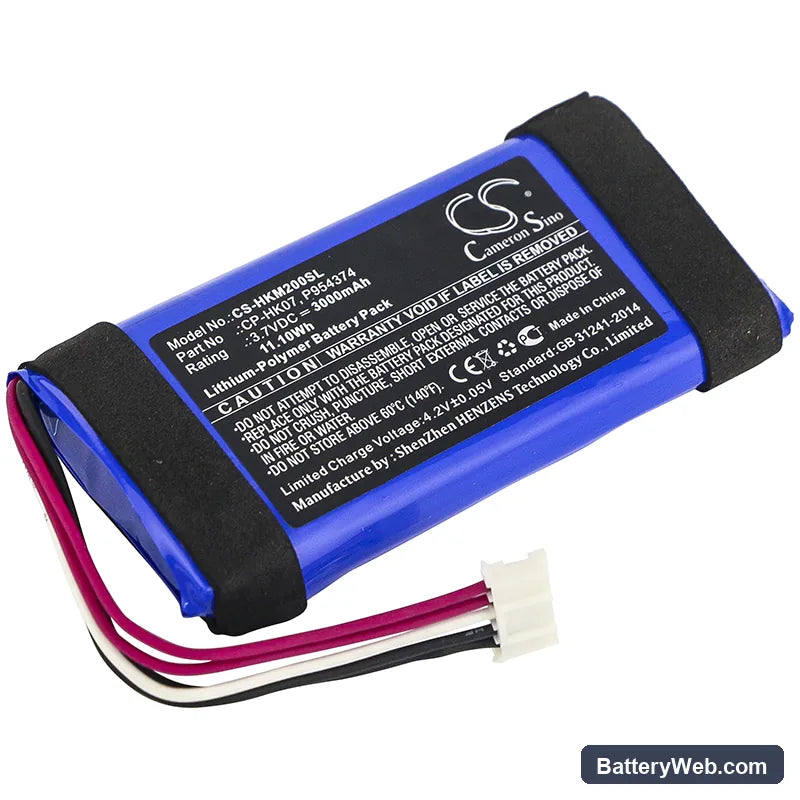 Harman/Kardon Onyx Mini Replacement Battery, 3.7V, 3000mAh, Li-Polymer 1