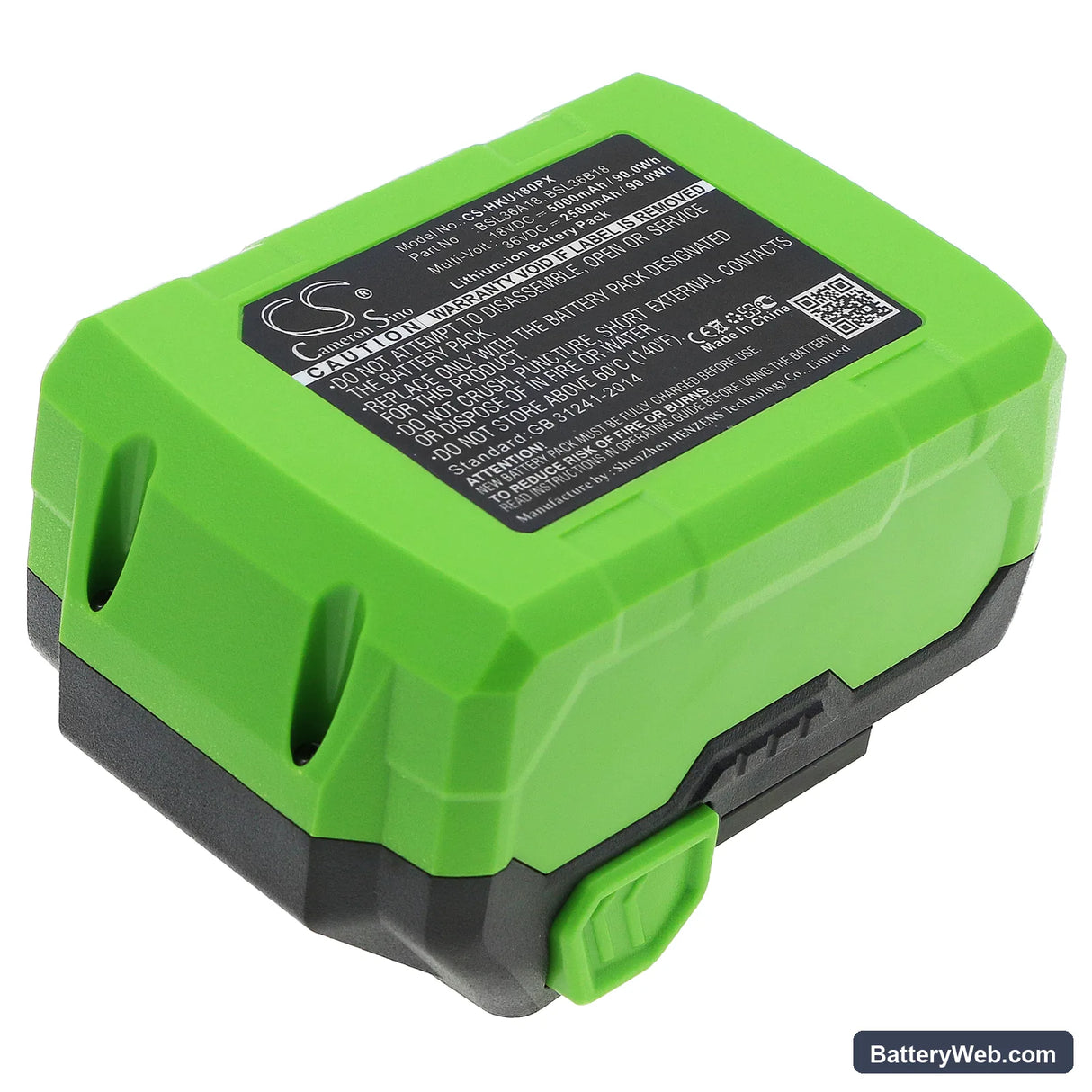 HiKOKI UB18DJL Replacement Battery, 18V, 5000mAh, Li-ion 3