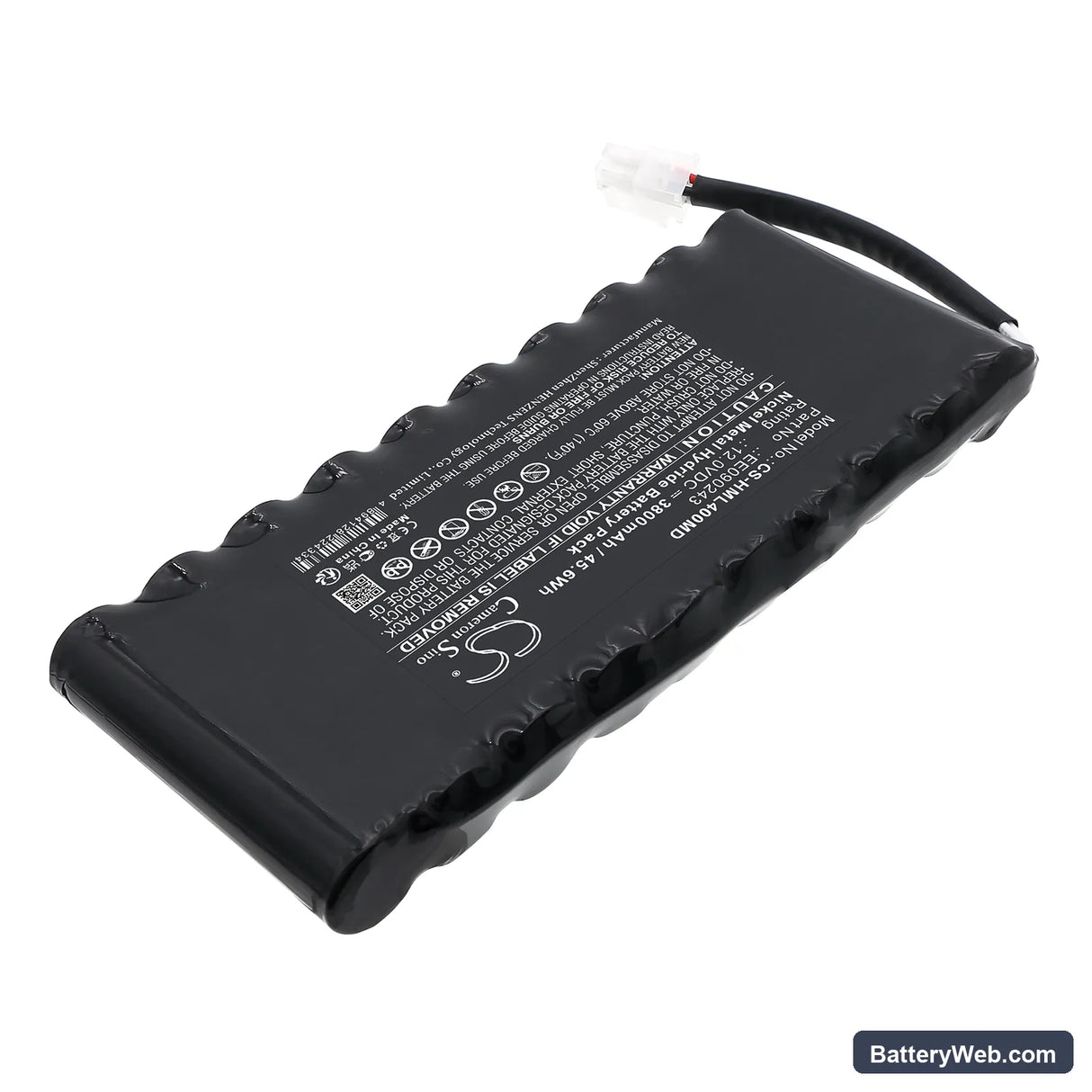 HME Lifepulse 400 Replacement Battery, 12V, 3800mAh, Ni-MH 2