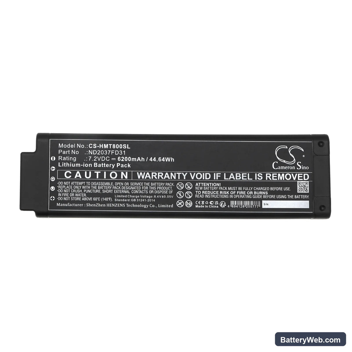 Thermo Scientific Niton DXL Analyzer Replacement Battery, 7.2V, 6200mAh, Li-ion 5