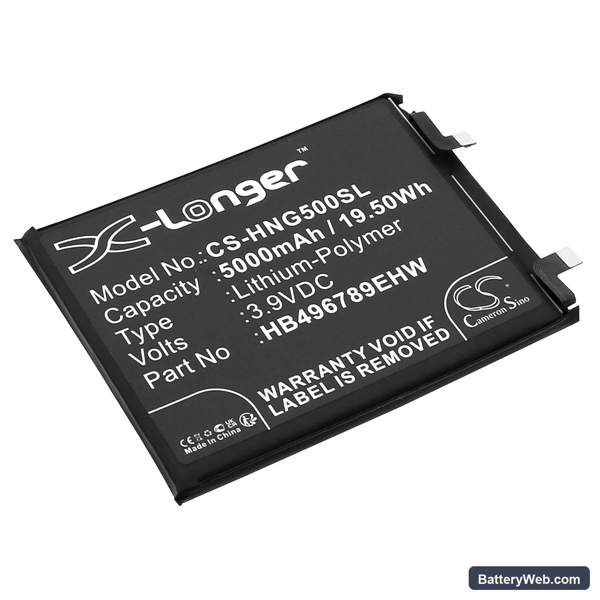 Honor Magic 5 Replacement Battery, 3.9V, 5000mAh, Li-Polymer 1