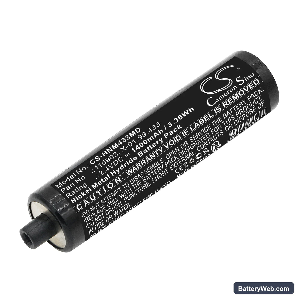 Heine NicaTron Replacement Battery, 2.4V, 1400mAh, Ni-MH 1