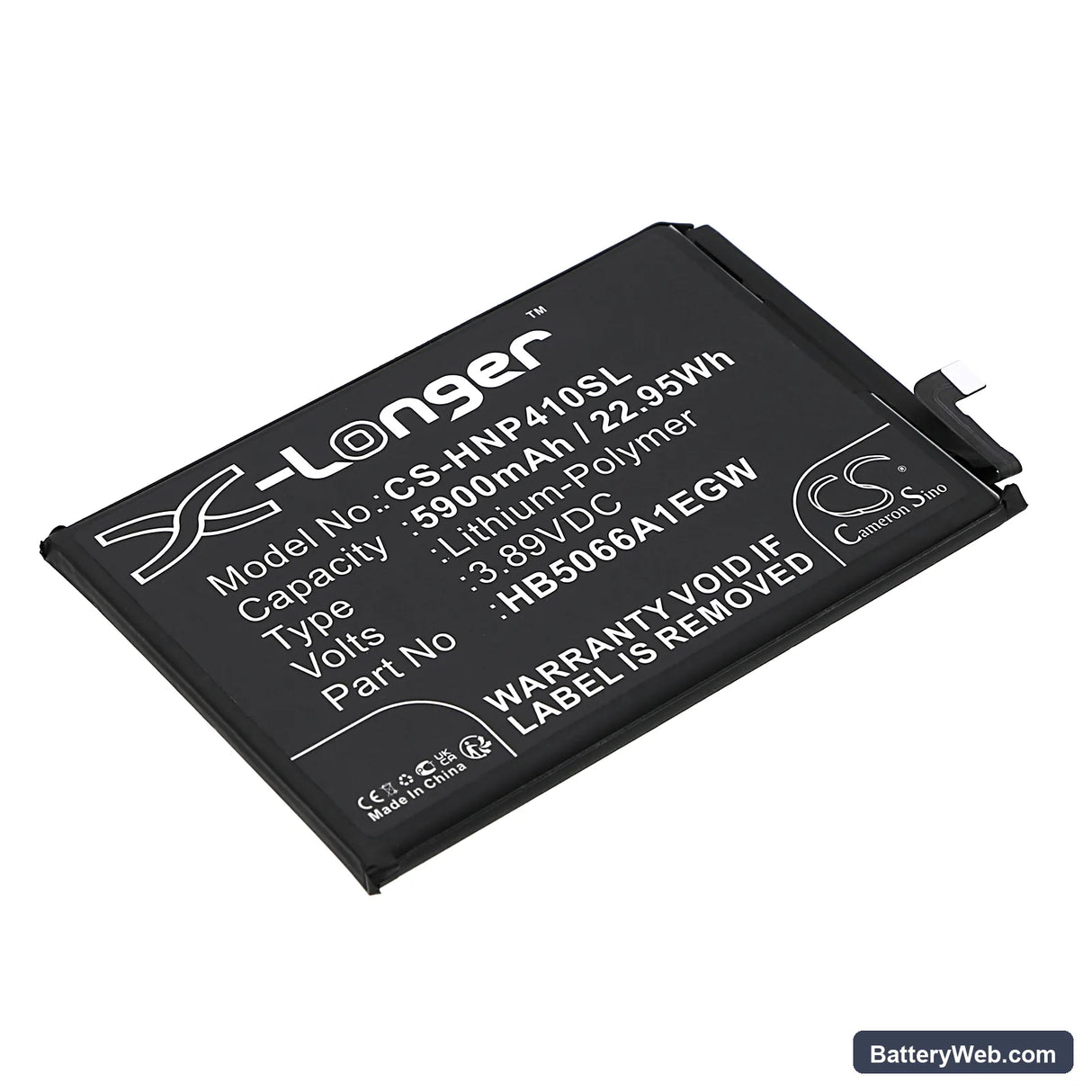 Honor Play 40 Plus Replacement Battery, 3.89V, 5900mAh, Li-Polymer 1