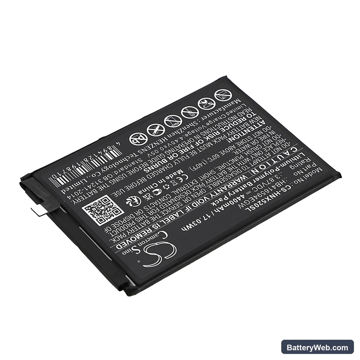 Honor X50i 5G Replacement Battery, 3.87V, 4400mAh, Li-Polymer 2