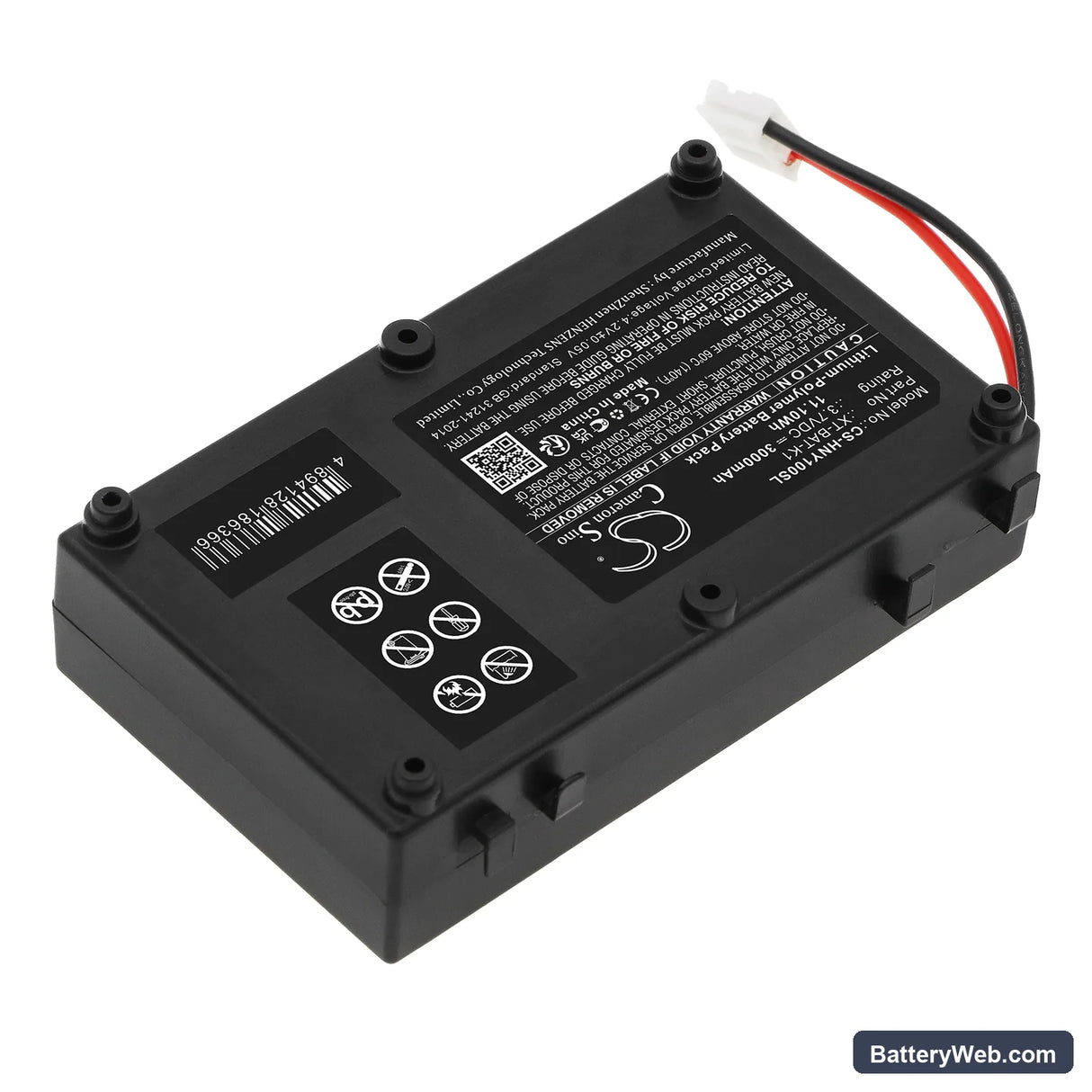 Honeywell BW Max XT II Replacement Battery, 3.7V, 3000mAh, Li-Polymer 2