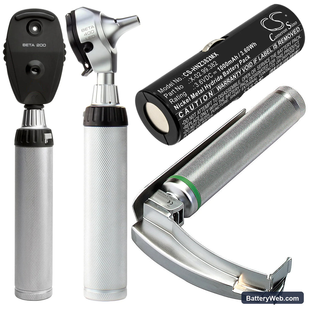 Heine Beta Handles Replacement Battery, 3.6V, 1000mAh, Ni-MH 4