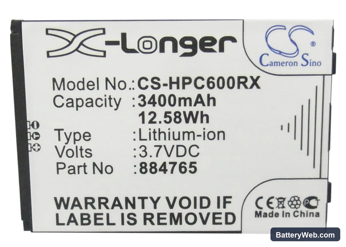 Clear SPOT Replacement Battery, 3.7V, 3400mAh, Li-ion 5