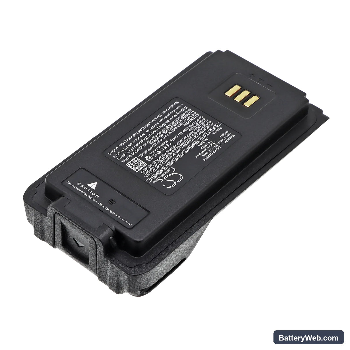 Hytera PD980 Replacement Battery, 7.4V, 3350mAh, Li-ion 2