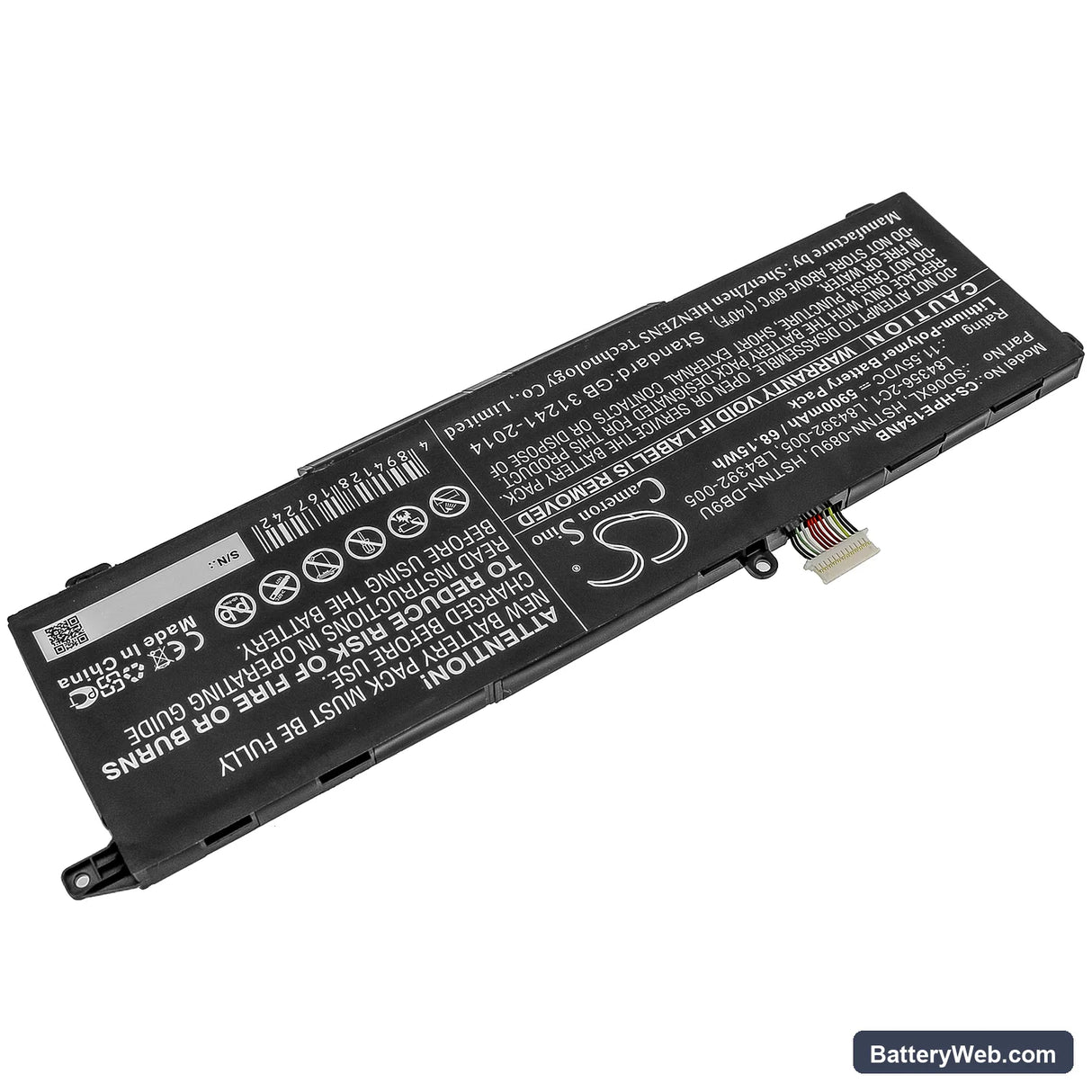 HP Omen 15-EK0004TX Replacement Battery, 11.55V, 5900mAh, Li-Polymer 2