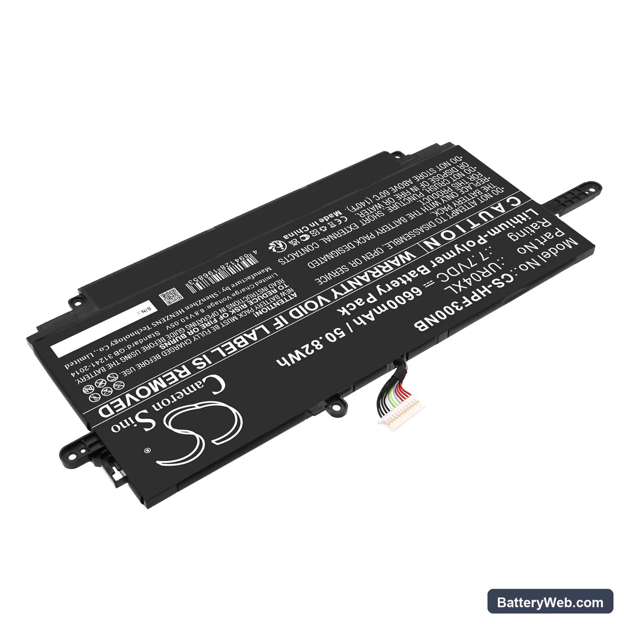 HP Dragonfly Folio G3 Replacement Battery, 7.7V, 6600mAh, Li-Polymer 2