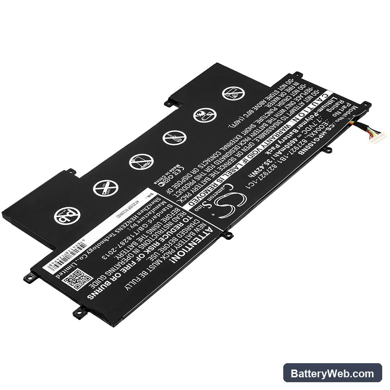 HP EliteBook Folio G1 Replacement Battery, 7.7V, 4600mAh, Li-Polymer 2