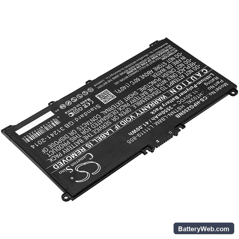 HP 250 G7 Replacement Battery, 11.55V, 3550mAh, Li-Polymer 2