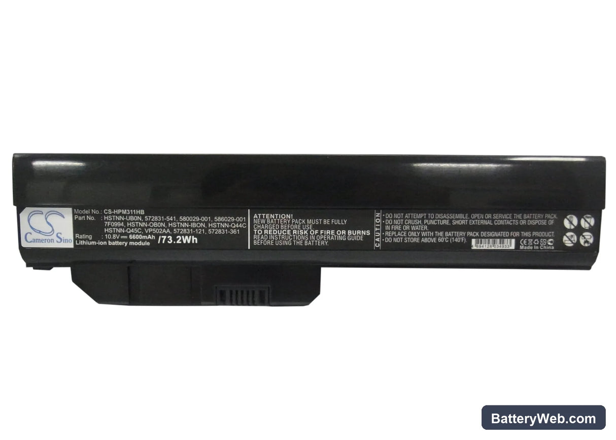 HP Mini 311 Replacement Battery, 10.8V, 6600mAh, Li-ion 5