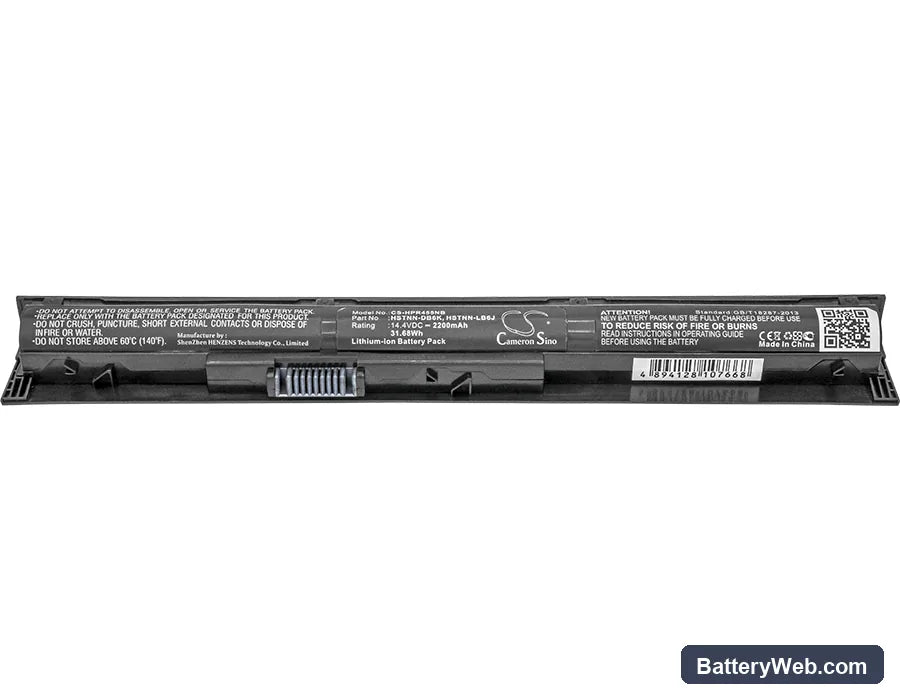 HP Envy 14-V000 Replacement Battery, 14.4V, 2200mAh, Li-ion 3