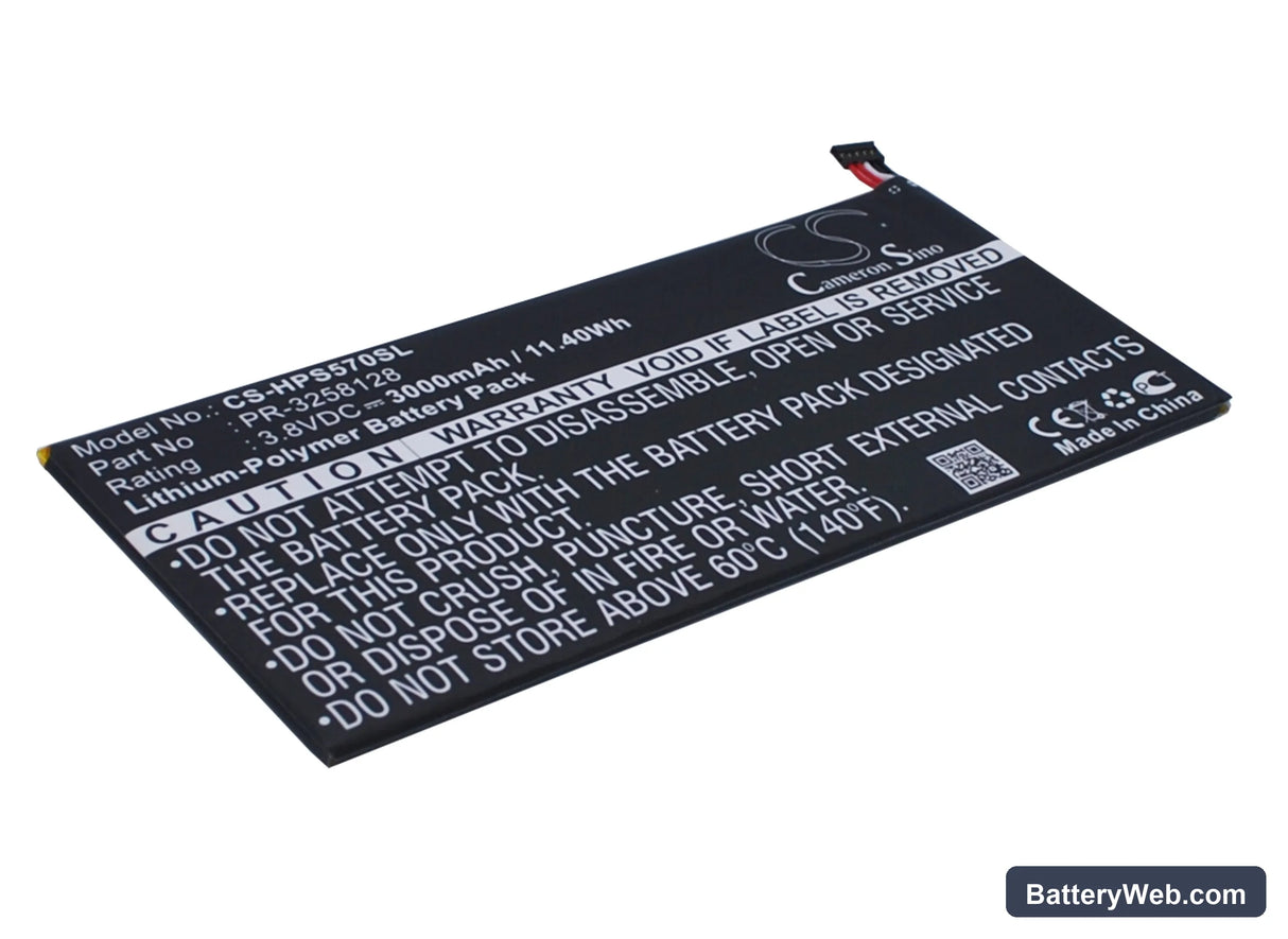 HP Stream 7 5700 Replacement Battery, 3.8V, 3000mAh, Li-Polymer 2