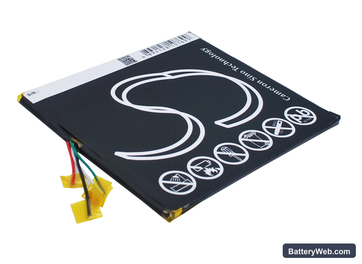 HP Slate 7 Extreme Replacement Battery, 3.7V, 4000mAh, Li-Polymer 4