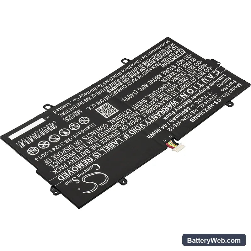 HP Elite X3 Desk Dock Replacement Battery, 7.7V, 5800mAh, Li-Polymer 2