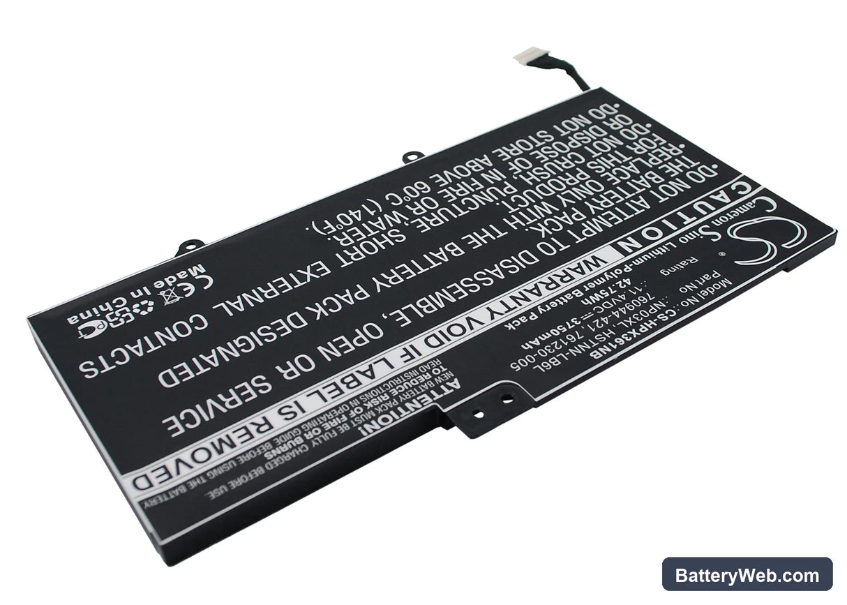 HP Pavilion X360 Replacement Battery, 11.4V, 3750mAh, Li-Polymer 2