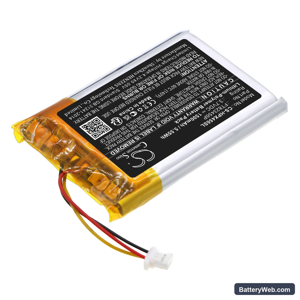 Corsair HS75 XB Replacement Battery, 3.7V, 1500mAh, Li-Polymer 2