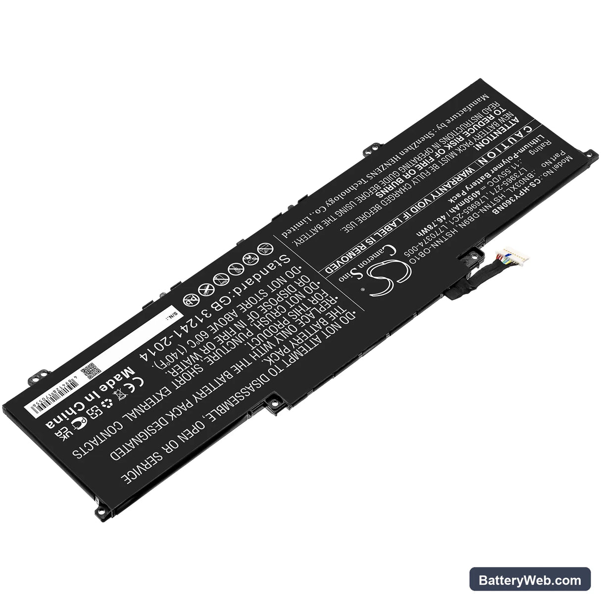 HP Envy X360 15T-ED000 Replacement Battery, 11.55V, 4050mAh, Li-Polymer 2