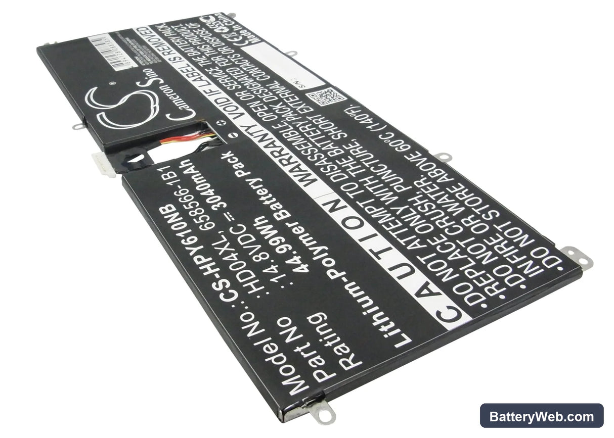 HP Envy 6-1000 Replacement Battery, 14.8V, 3040mAh, Li-Polymer 2