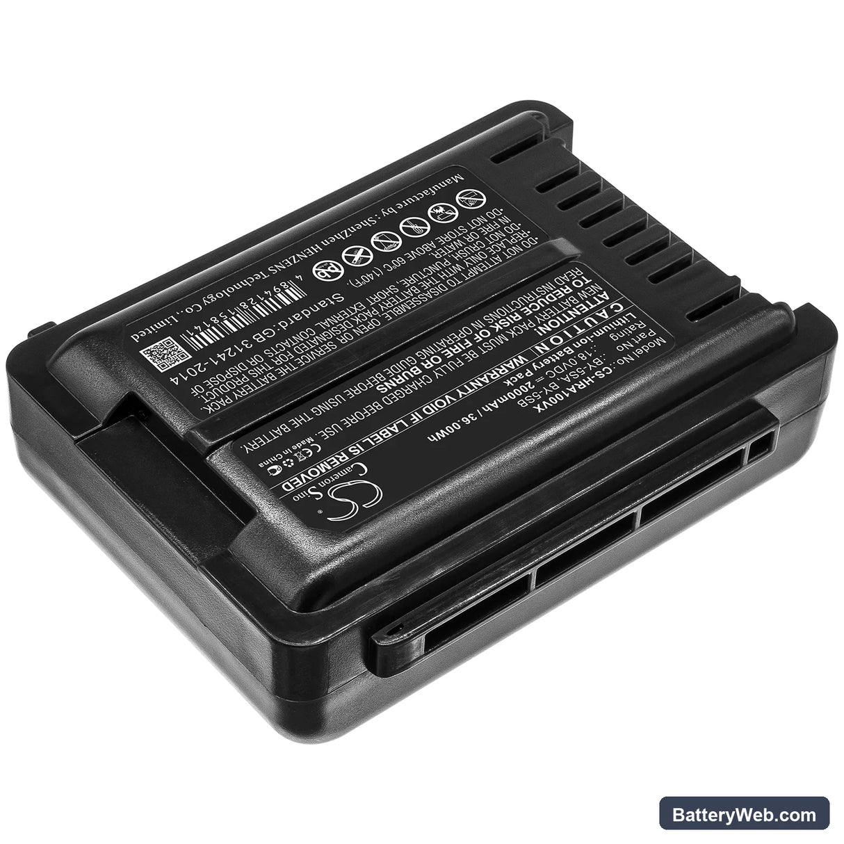 Sharp EC-A1R-P Replacement Battery, 18V, 2000mAh, Li-ion 2