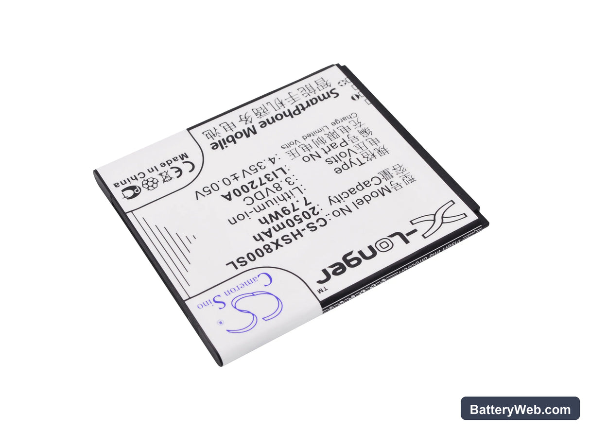 Hisense HS-X8T Replacement Battery, 3.8V, 2050mAh, Li-Polymer 2