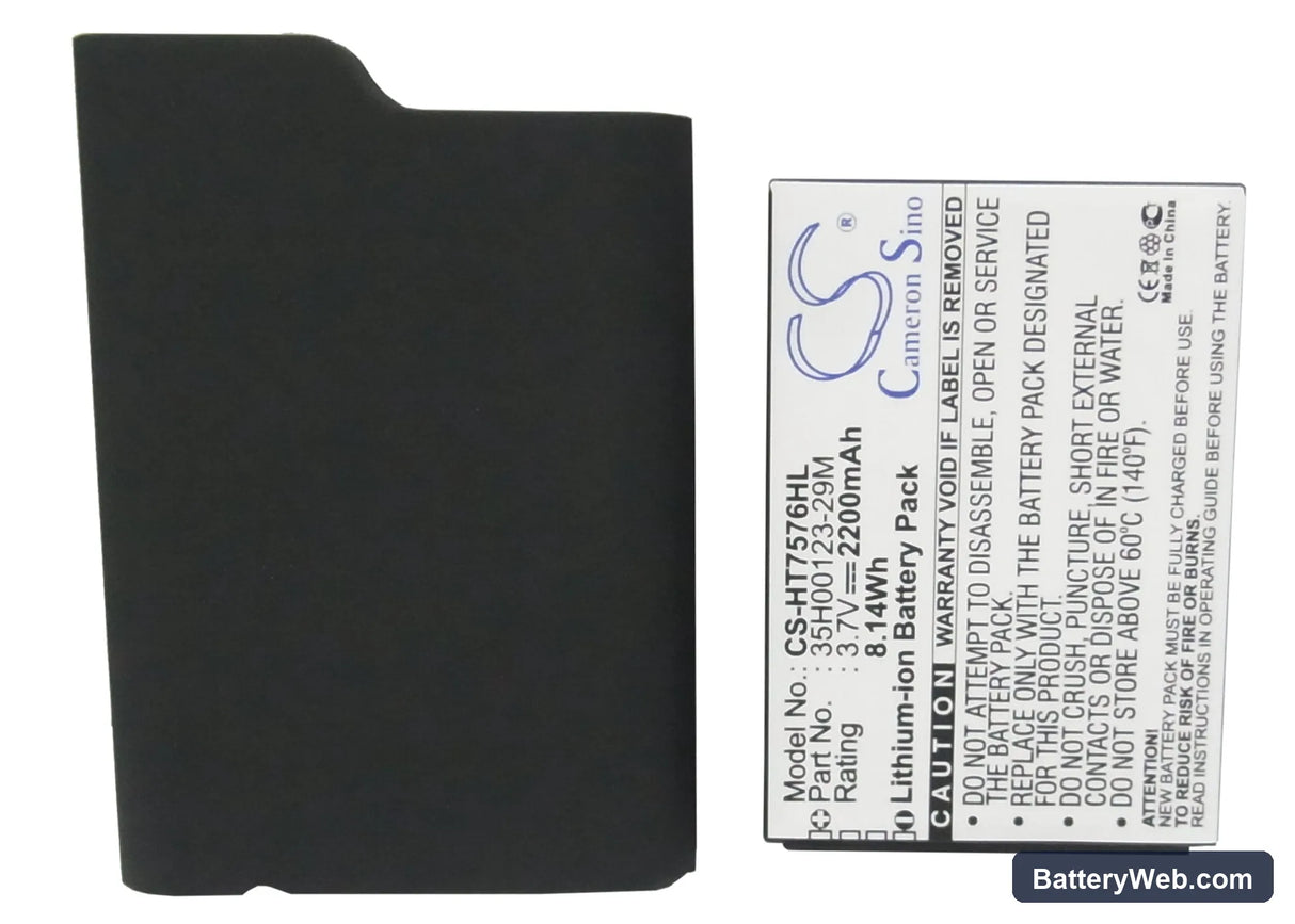 HTC 7 Pro Replacement Battery, 3.7V, 2200mAh, Li-ion 5