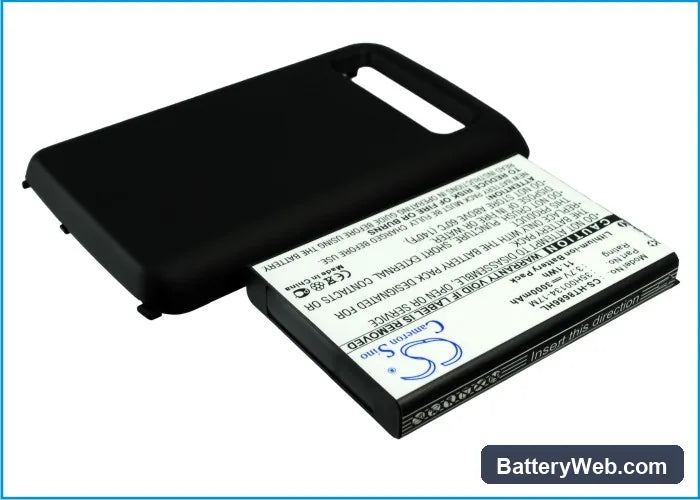 HTC 7 Trophy Replacement Battery, 3.7V, 3000mAh, Li-ion 3