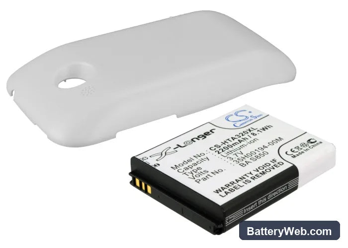 HTC Desire C Replacement Battery, 3.7V, 2200mAh, Li-ion 2