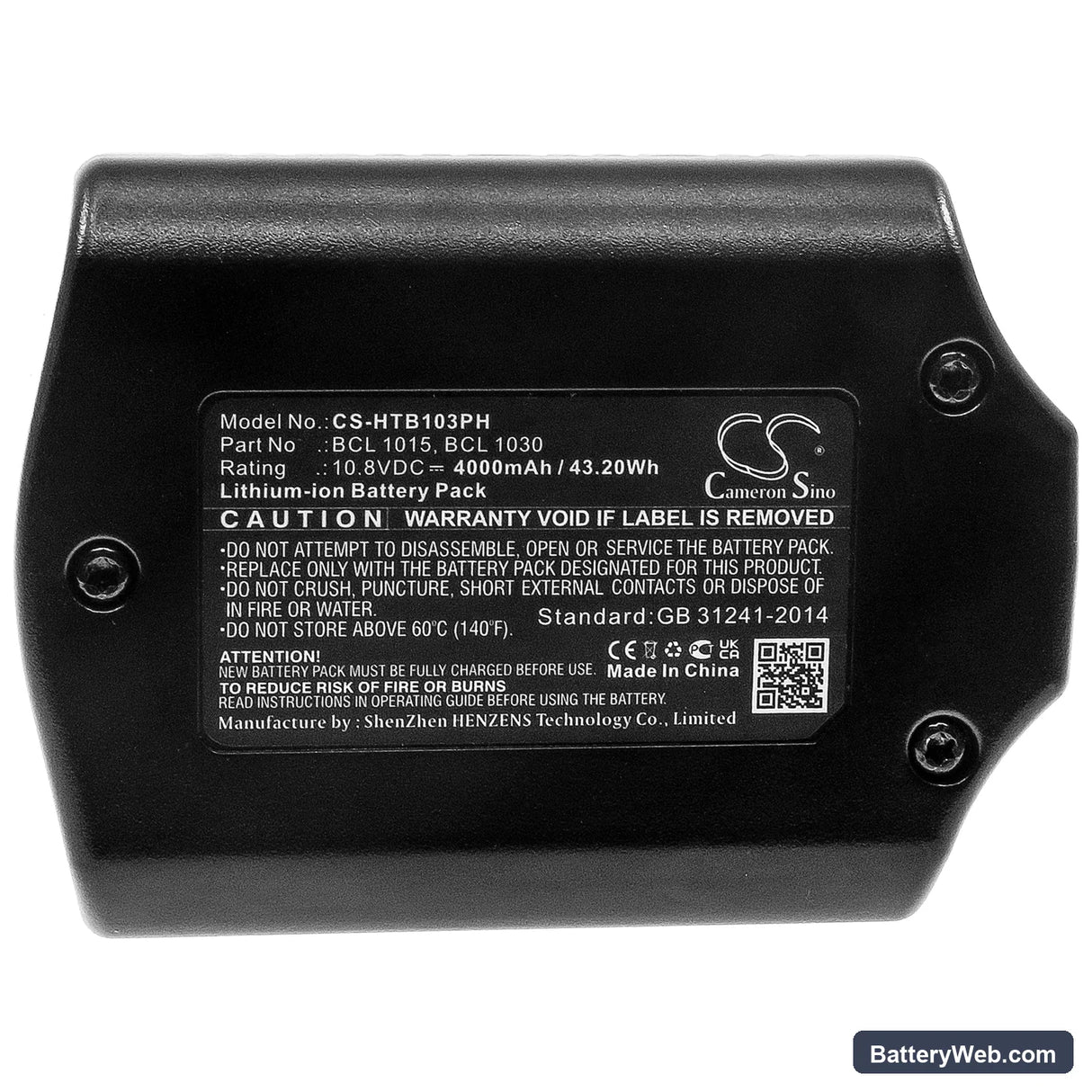 Hitachi CJ10DL Replacement Battery, 10.8V, 4000mAh, Li-ion 5