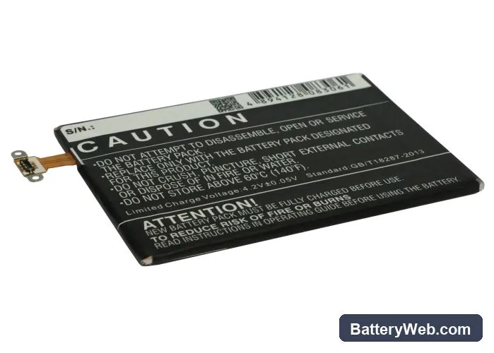 HTC One Mini Replacement Battery, 3.8V, 1800mAh, Li-Polymer 3
