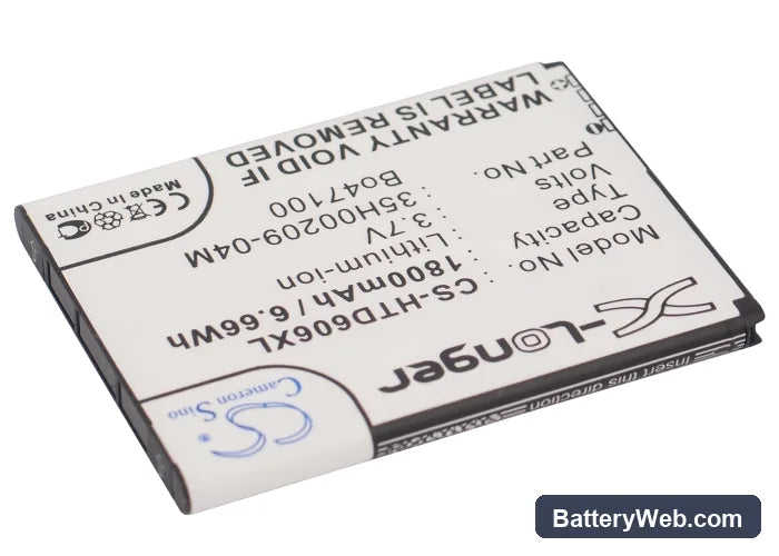 HTC Desire 606w Replacement Battery, 3.8V, 1800mAh, Li-ion 2