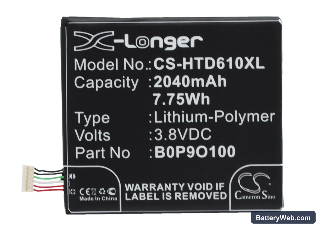 HTC Desire 610 Replacement Battery, 3.8V, 2040mAh, Li-Polymer 1
