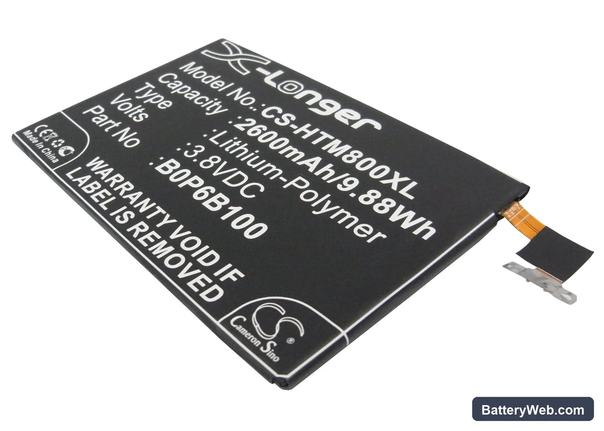 HTC M8 Replacement Battery, 3.8V, 2600mAh, Li-Polymer 1